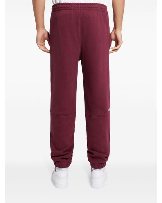 Lacoste Red Logo-patch Organic Cotton Track Pants for men
