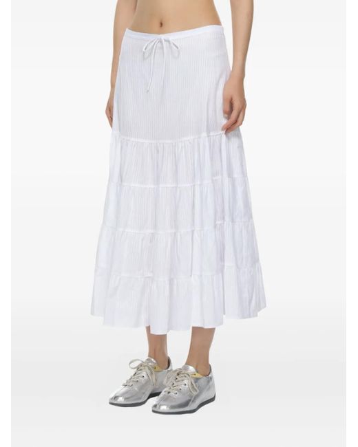 Gonna Midi Plissé di Paloma Wool in White