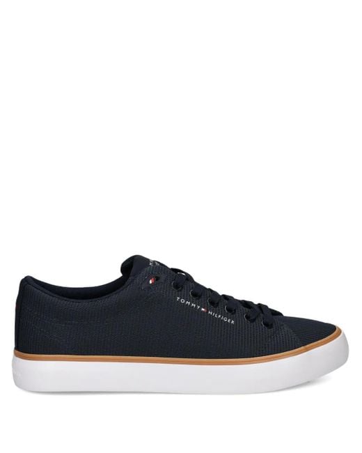 Tommy Hilfiger Blue Textured Lace-Up Sneakers for men