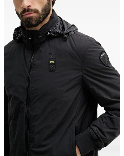 Blauer Black Dalton Logo-Patch Padded Jacket for men