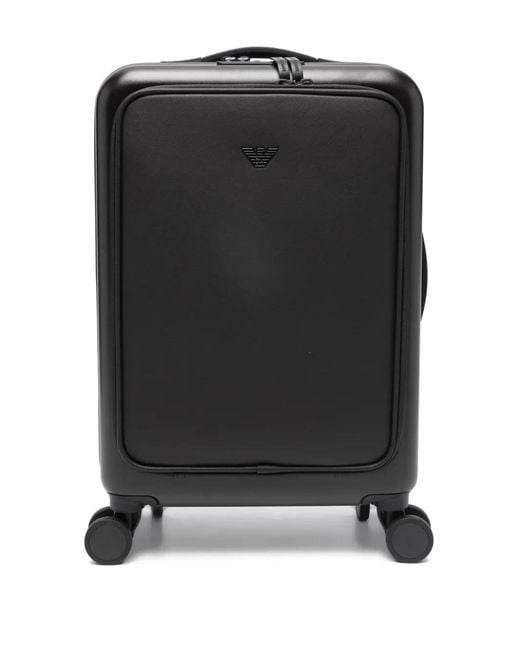 Emporio Armani Black Logo-Plaque Trolley for men