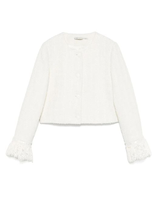 Alice + Olivia White Millie Jacket