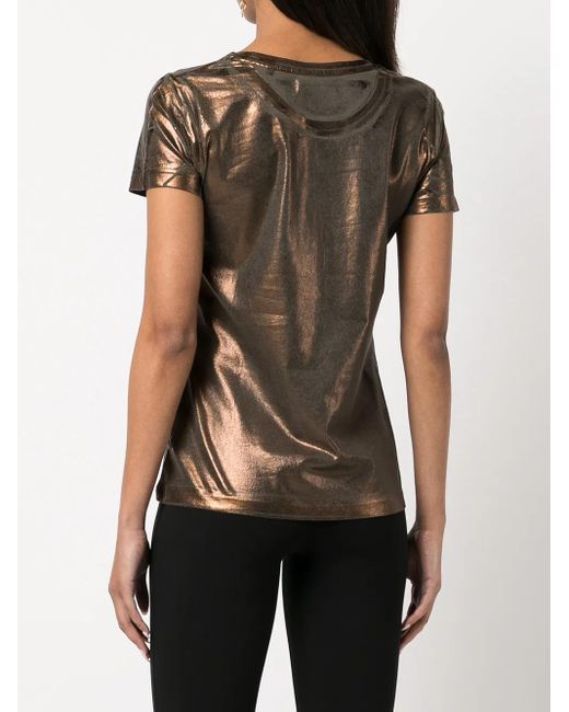 Madison Maison Brown Lamina Metallic T-Shirt
