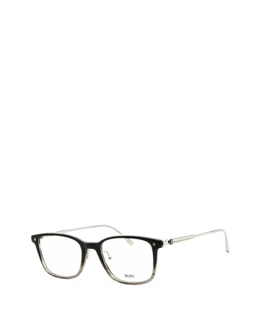 BMW Black Rectangle-Frame Glasses for men