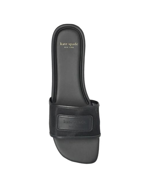Kate Spade White Breezy Mesh-Strap Sliders