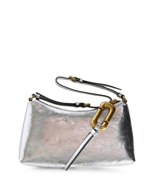 Marc Jacobs Gray Crinkled-Effect Mini Bag