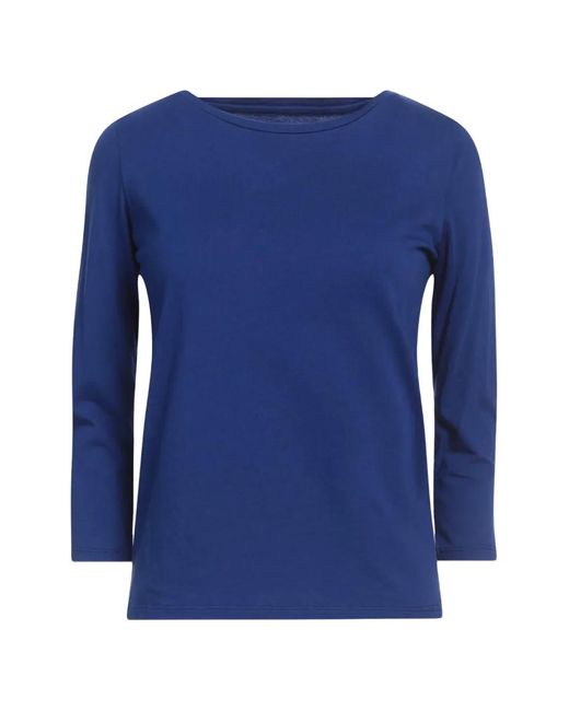 Majestic Filatures Blue Boat-Neck Long-Sleeve T-Shirt