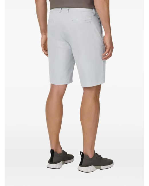 Boggi White Stretch Bermuda Shorts for men