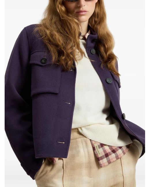 Woolrich Blue Double Flap-Pocket Jacket