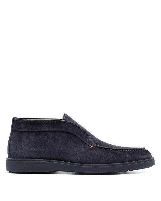 Santoni Blue Slip-on Boots for men
