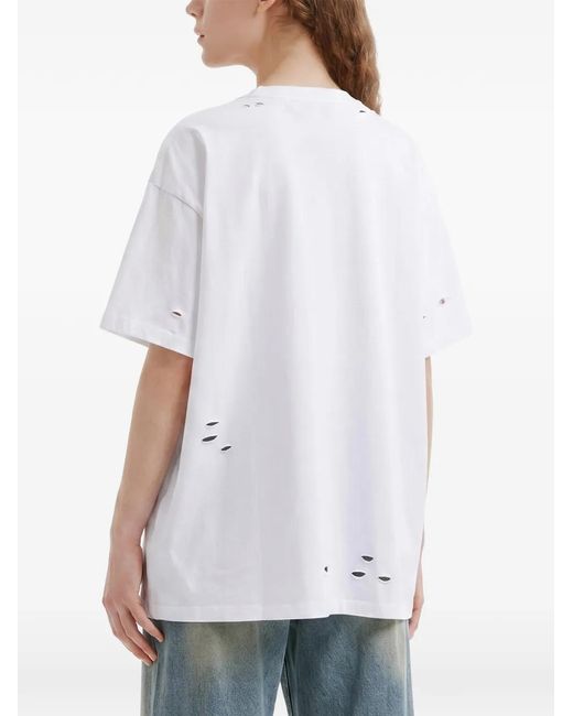 Mini Cream White Graphic-Print T-Shirt
