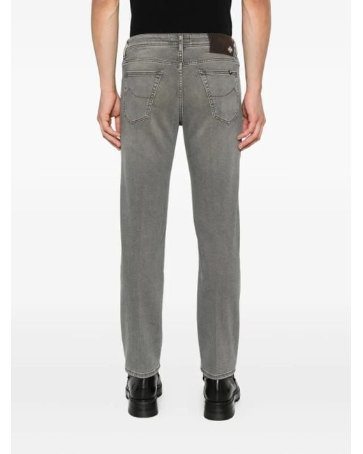 Jacob Cohen Gray Slim Cropped Denim Jeans for men