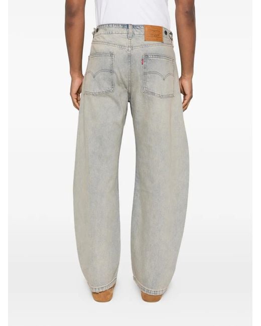 Levi's Gray Logo-Patch Jeans for men