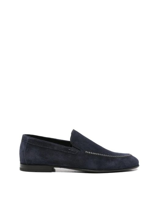 JOHN HARRISON Blue Whipstitch-Trim Loafers for men