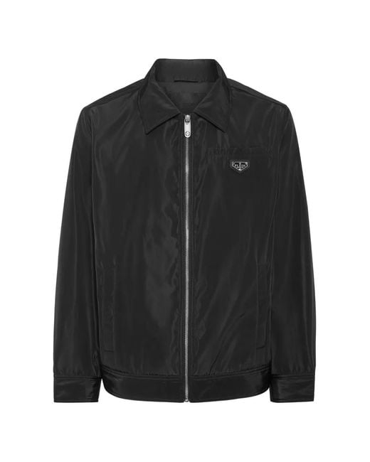 Philipp Plein Black Zip-Up Jacket for men