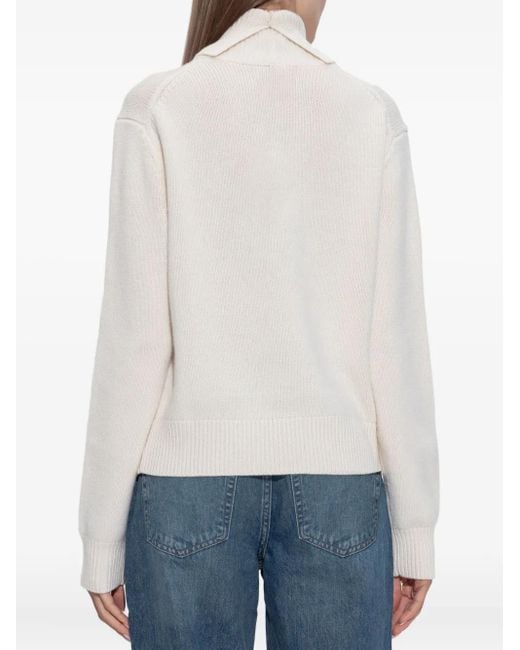 Anine Bing White Roll-Neck Sweater