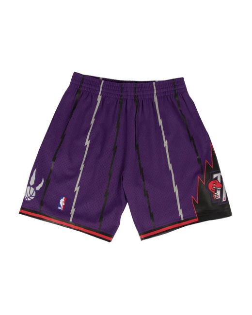 Mitchell & Ness Purple 1998/99 Hardwood Classics "Toronto Raptors" Swingman Shorts for men