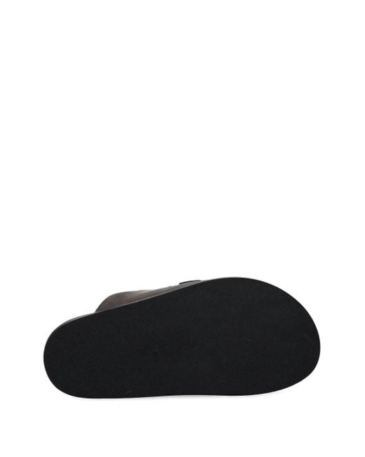 Twinset Brown Mules À Plaque Logo