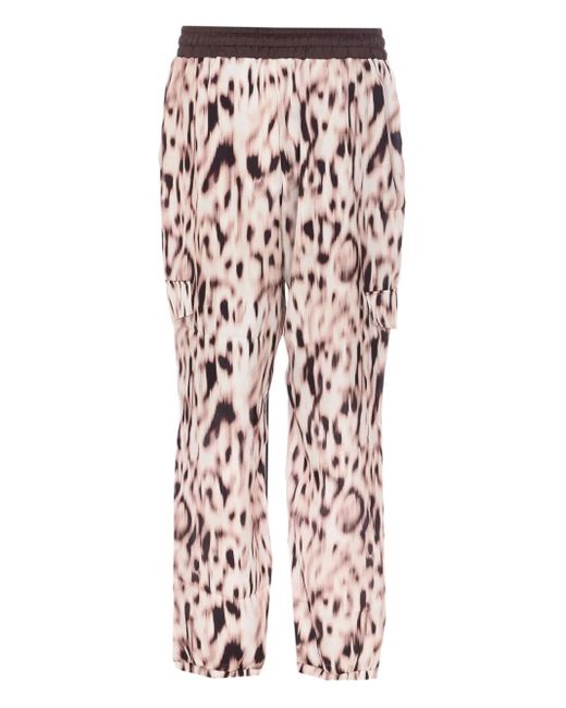 Liu Jo White Animal-Print Track Pants