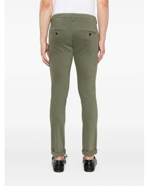 Dondup Green Cotton Trousers for men