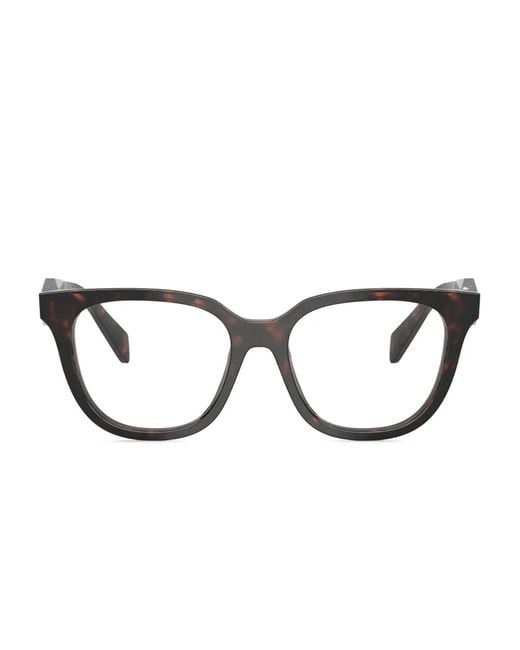 Prada Brown Round-Frame Glasses