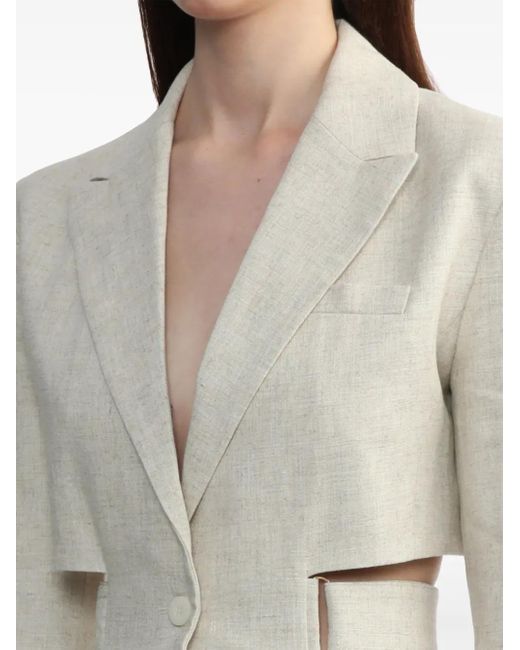 Jacquemus Natural Beige Le Chouchou 'la Robe Bari' Minidress