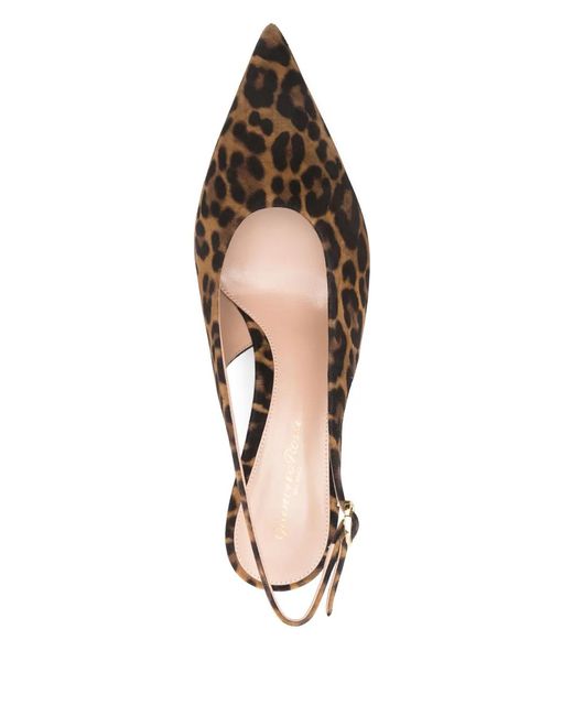Gianvito Rossi Brown 55Mm Robbie Pumps