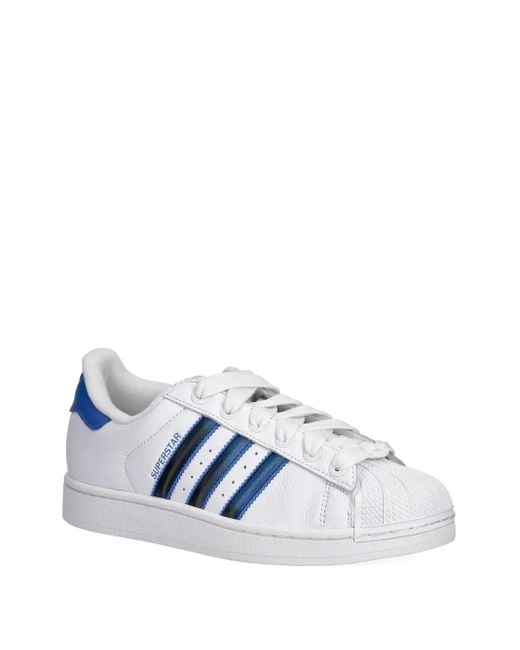 Adidas Blue Superstar Ii Stripe Sneakers for men