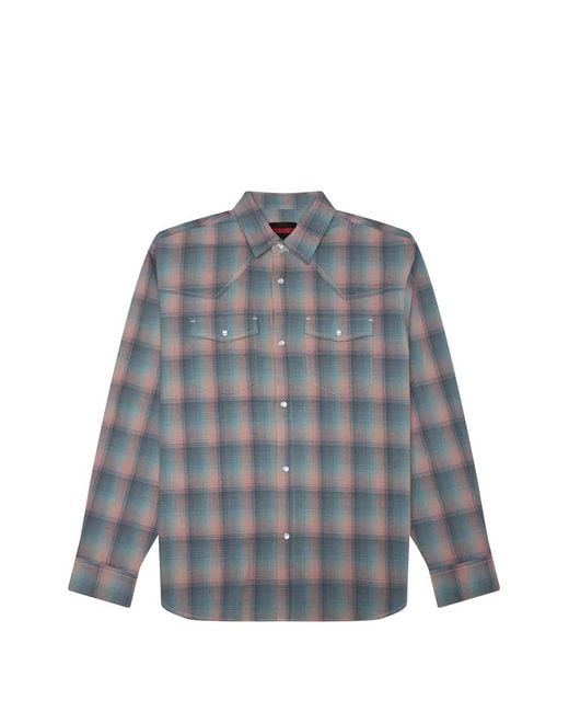 Pleasures Blue Chemise Western Sender for men