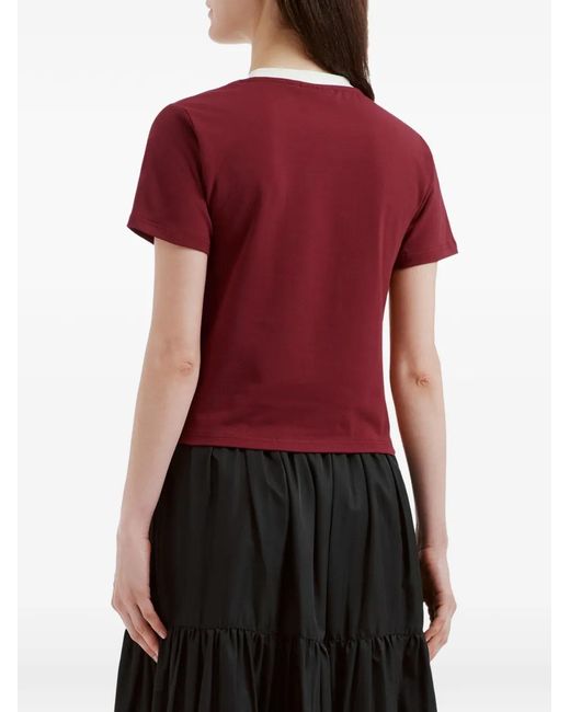 Chocoolate Red T-Shirt Ringer À Motif
