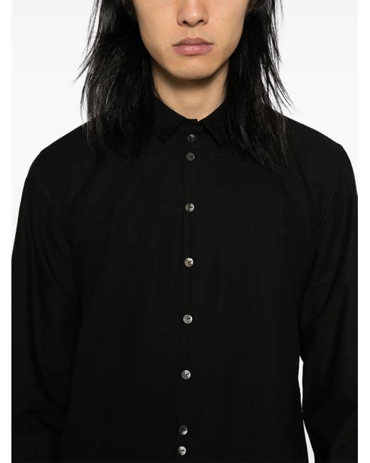 Label Under Construction Black Raw Edge Shirt for men
