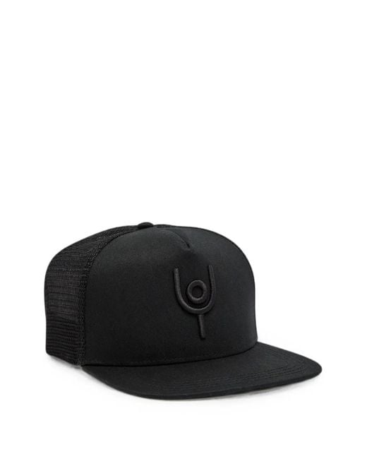 Now You Live Black Trucker Embroidered-Logo Cap