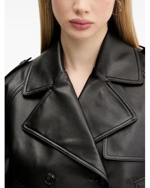 HUGO Gray Double-Breasted Cropped Jacket