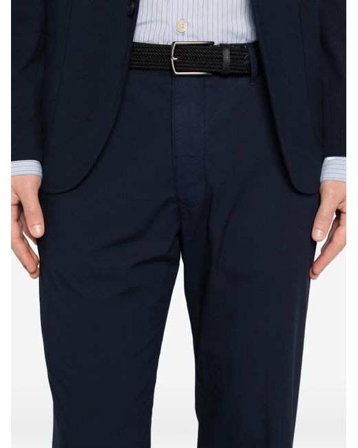 Incotex Blue Elasticated Trousers for men