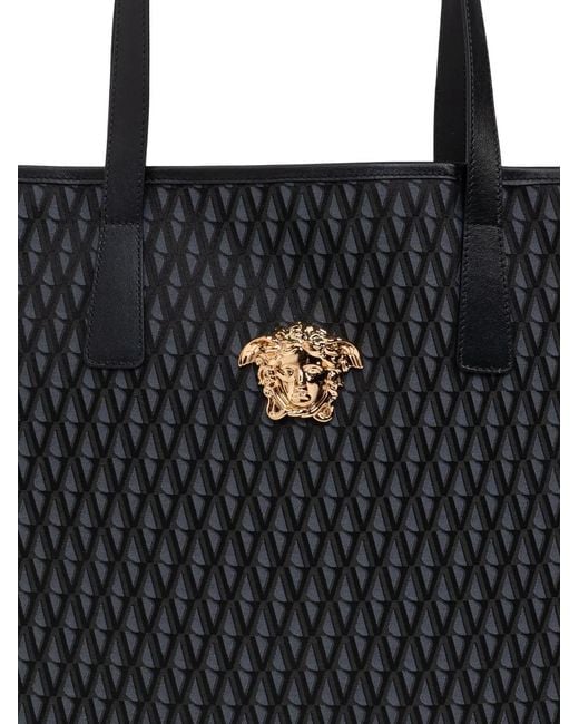 Versace Black Medusa Pattern Tote Bag