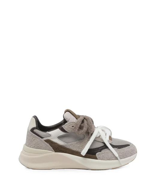 Date Gray Musa Mono Panelled Low-Top Sneakers