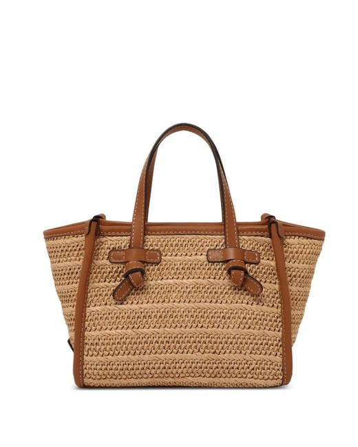 MARCELLA CLUB Brown Woven Tote Bag