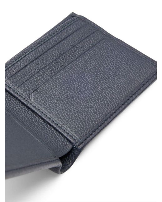 Boss Blue Logo-plaque Leather Wallet for men