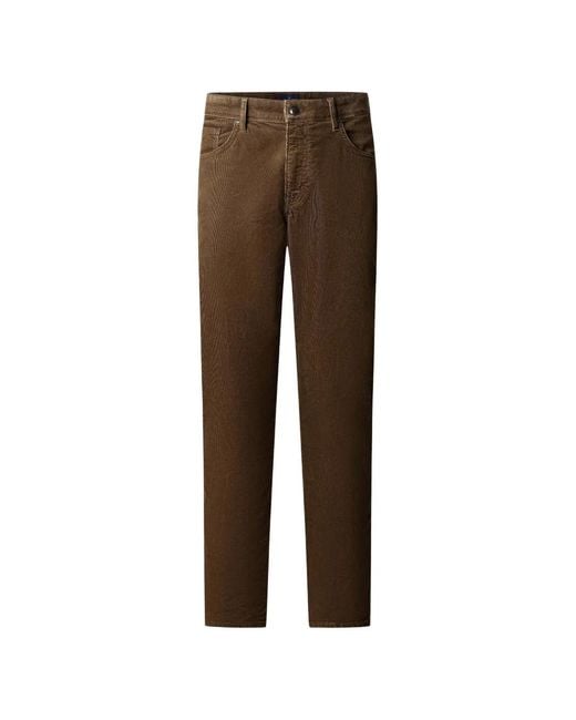 Hackett Trinity Ribfluwelen Broek in het Brown voor heren