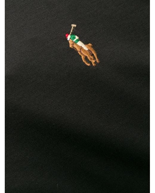 Polo Ralph Lauren Black Logo-Embroidered Long-Sleeve T-Shirt for men
