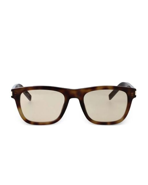 Saint Laurent Brown Rectangle-Frame Sunglasses