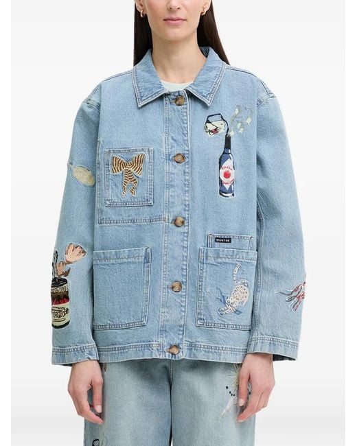 Munthe Braulia Denim Jack in het Blue