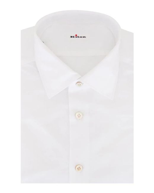 Kiton Black Button-Down Shirt for men