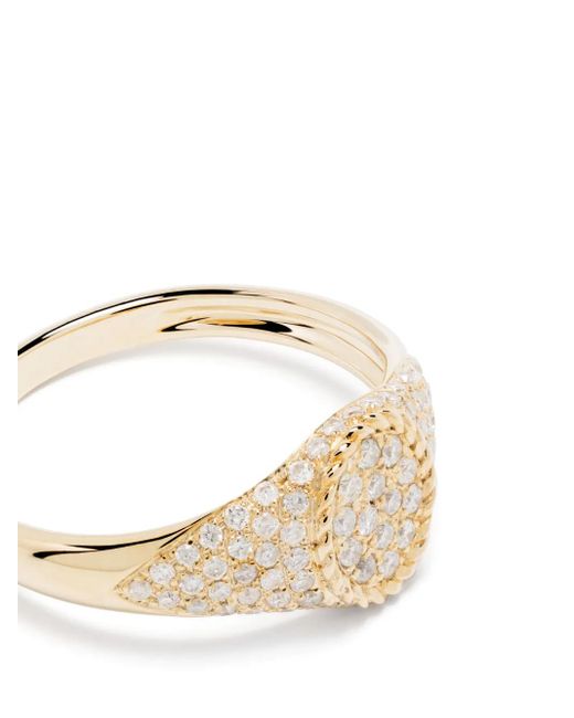 Yvonne Léon Natural 9Kt Baby Chevalier Diamond Signet Ring