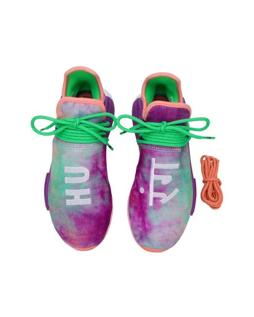 Adidas Multicolor X Pharrell Nmd Hu Trail ''powder Dye'' Sneakers