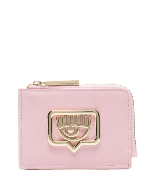 Chiara Ferragni Pink Eyelike-motif Wallet