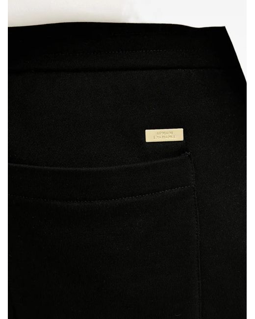 ARMANI EXCHANGE Black Elasticated-Waist Track Pants for men