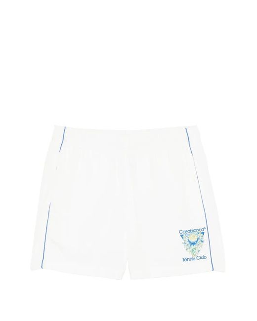 Casablanca White Logo-Print Shorts for men