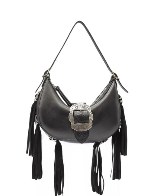 HTC Black Fringed Sheryl Shoulder Bag for men