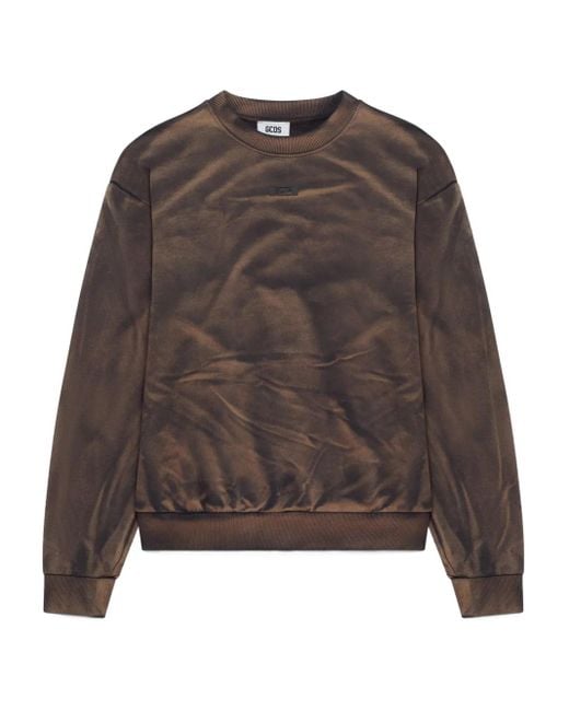Gcds Brown Tie-Dye Sweatshirt for men